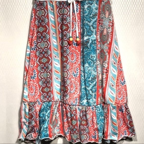 White Tropical Cold Shoulder Summer Dress - Picture 6 of 8